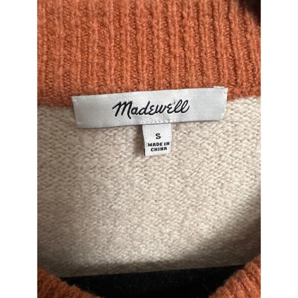 Madewell Striped Lyford Pullover Sweater in Coziest Textured Yarn Small - Picture 4 of 8